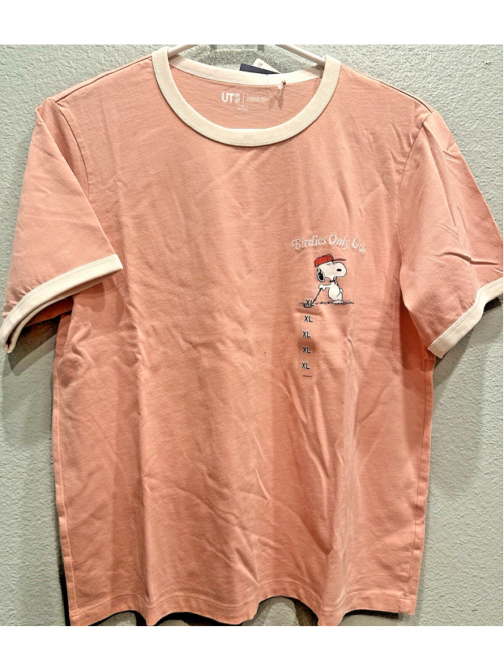 US seller- CA-Uniqlo x Peanut UT Club Pink Women Tee embroidered summer 471135